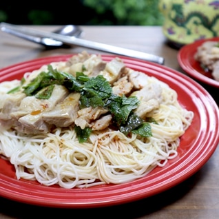 よだれ鶏素麺